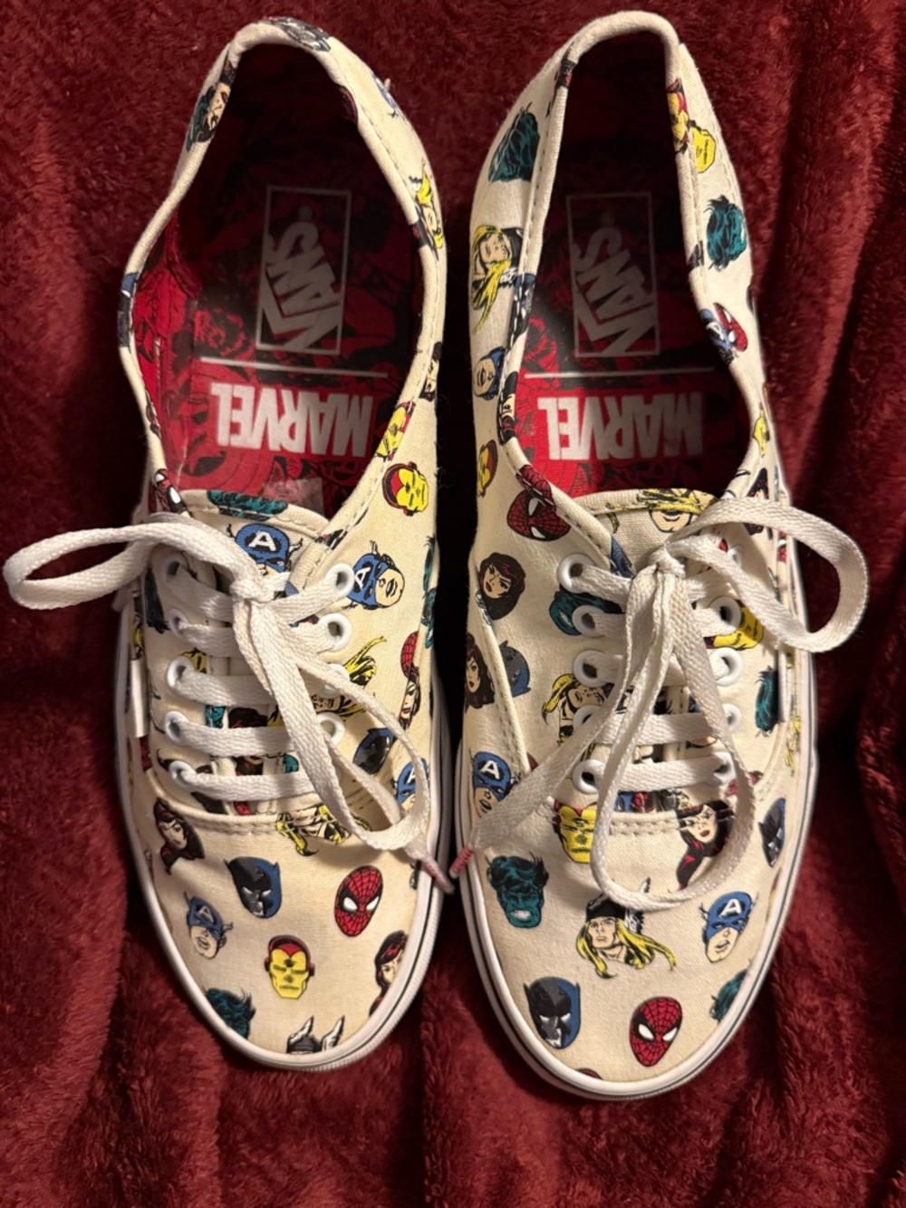 Vans Marvel Character Print Low Top Sneakers - White Multi